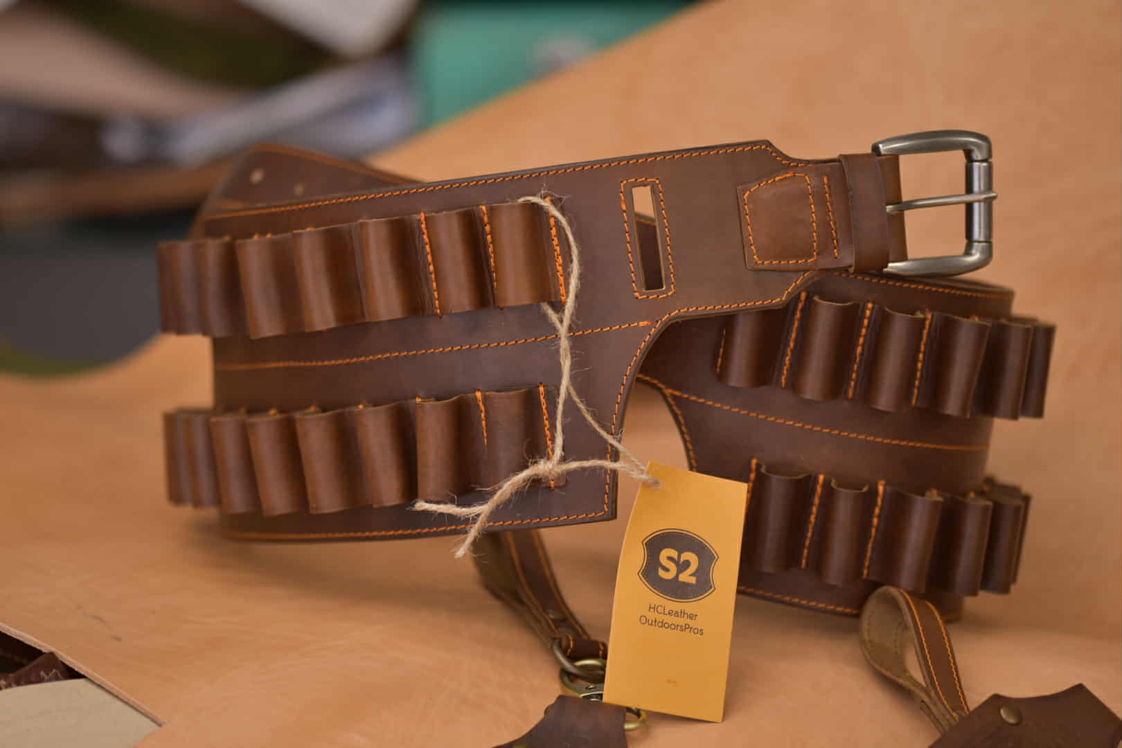 s2knife-tumores-double-handmade-handcrafted-leather-belt-hunting-accessory-multiple-cases-open-second Διπλή Φυσιγγιοθήκη Tumores